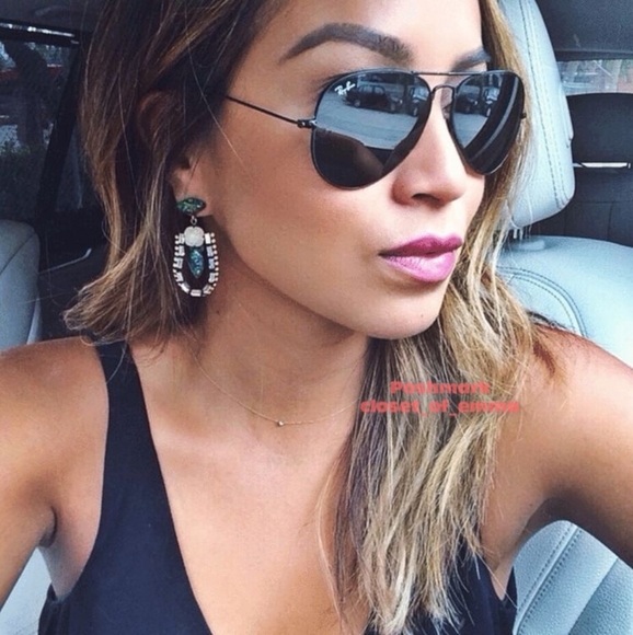 Ray-Ban Aviator Black Lenses RB3025 Black Frame 58 - 62 NEW Unisex main image 8